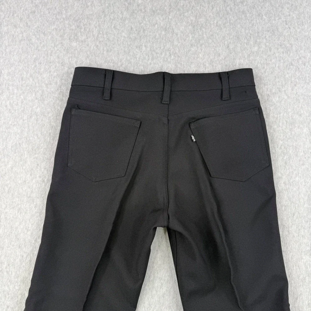 Vintage Levis Pants Mens Fits 33x28 Black 517 Sta Prest Bootcut 70s Made in USA